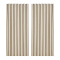 Thumbnail for Artiss 2X Blockout Curtains Blackout Window Curtain Eyelet 300x230cm Beige