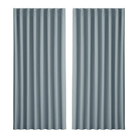 Thumbnail for Artiss 2X Blockout Curtains Blackout Window Curtain Eyelet 300x230cm Grey