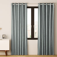 Thumbnail for Artiss 2X Blockout Curtains Blackout Window Curtain Eyelet 140x230cm Grey