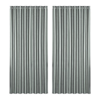 Thumbnail for Artiss 2X Blockout Curtains Blackout Window Curtain Eyelet 300x230cm Grey