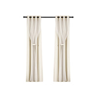 Thumbnail for Artiss 2X 132x160cm Blockout Sheer Curtains Beige