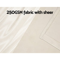 Thumbnail for Artiss 2X 132x160cm Blockout Sheer Curtains Beige