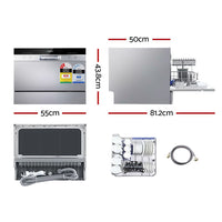 Thumbnail for Devanti Benchtop Dishwasher 6 Place Bench Top Countertop Dishwasher Freestanding