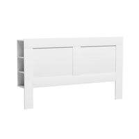 Thumbnail for Artiss Bed Frame King Size Bed Head with Shelves Headboard Bedhead Base White