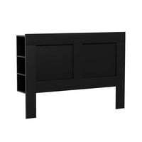 Thumbnail for Artiss Bed Frame Double Size Bed Head with Shelves Headboard Bedhead Base Black