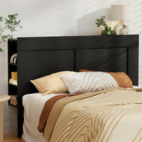 Thumbnail for Artiss Bed Frame Double Size Bed Head with Shelves Headboard Bedhead Base Black