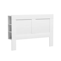 Thumbnail for Artiss Bed Frame Double Size Bed Head with Shelves Headboard Bedhead Base White