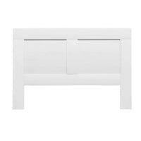 Thumbnail for Artiss Bed Frame Double Size Bed Head with Shelves Headboard Bedhead Base White