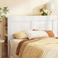 Thumbnail for Artiss Bed Frame Double Size Bed Head with Shelves Headboard Bedhead Base White