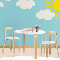 Thumbnail for Keezi Nordic Kids Table Chair Set 3PC Desk Activity Study Play Children Modern