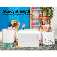 Thumbnail for Children’s Desk with Table and Chair-(White)-Keezi Kids