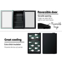 Thumbnail for Devanti 70L Bar Fridge Glass Door Mini Countertop Freezer Fridges Bottle Cooler