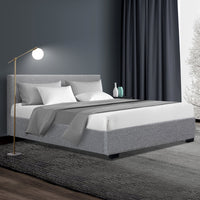 Thumbnail for Artiss Nino Bed Frame Fabric - Grey Double