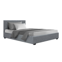 Thumbnail for Artiss Nino Bed Frame Fabric - Grey King Single