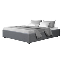 Thumbnail for Artiss Bed Frame King Size Gas Lift Base With Storage Platform Grey Fabric Toki Collection