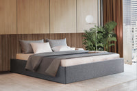 Thumbnail for Artiss Bed Frame King Size Gas Lift Base With Storage Platform Grey Fabric Toki Collection