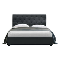 Thumbnail for Artiss Bed Frame Double Size Gas Lift Base With Storage Charcoal Fabric Vila Collection