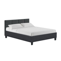 Thumbnail for Artiss Tino Bed Frame Double Size Charcoal Fabric