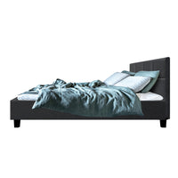 Thumbnail for Artiss Tino Bed Frame Double Size Charcoal Fabric