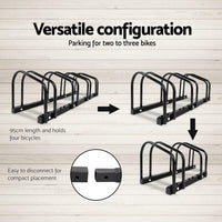 Thumbnail for Weisshorn 4 Bike Stand Floor Bicycle Storage Black