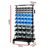 Thumbnail for Giantz 90 Bin Storage Rack Stand