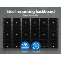 Thumbnail for 24 Bin Wall Mounted Rack Storage Tools Steel Board Organiser Work Bench Garage