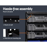 Thumbnail for Giantz 30 Bin Wall Mounted Rack Storage Organiser