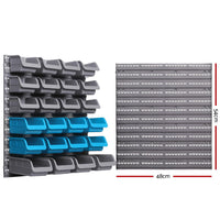 Thumbnail for Giantz 44 Bin Wall Mounted Rack Storage Organiser