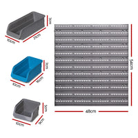 Thumbnail for Giantz 48 Bin Wall Mounted Rack Storage Organiser