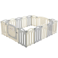 Thumbnail for Keezi Baby Playpen 16 Panels Foldable Toddler Fence Safety Play Activity Centre