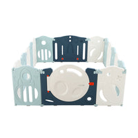 Thumbnail for Keezi Baby Playpen 16 Panels Foldable Toddler Fence Safety Play Activity Barrier