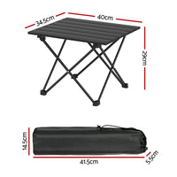 Thumbnail for Weisshorn Folding Camping Table 40cm Aluminium Portable Outdoor Picnic BBQ