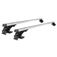 Thumbnail for Universal Car Roof Rack 1450mm Cross Bars Aluminium Silver Adjustable Brackets Carrier 90kg