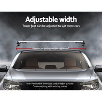 Thumbnail for Universal Car Roof Rack 1450mm Cross Bars Aluminium Silver Adjustable Brackets Carrier 90kg