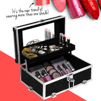 Thumbnail for Embellir Portable Cosmetic Beauty Makeup Carry Case with Mirror - Crocodile Black