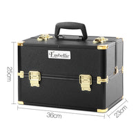 Thumbnail for Embellir Portable Cosmetic Beauty Makeup Case - Black & Gold