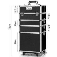 Thumbnail for Embellir 7 in 1 Portable Cosmetic Beauty Makeup Trolley - Black