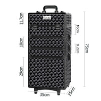 Thumbnail for Embellir Makeup Case Beauty Trolley Cosmetic Organiser Box Travel Wheels Diamond