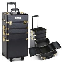 Thumbnail for Embellir Makeup Case Beauty Trolley Cosmetic Organiser Box Travel Wheels Gold