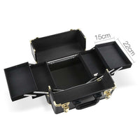 Thumbnail for Embellir Makeup Case Beauty Trolley Cosmetic Organiser Box Travel Wheels Gold