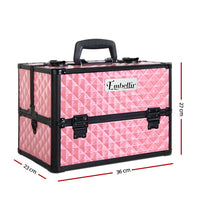 Thumbnail for Embellir Portable Cosmetic Beauty Makeup Case - Diamond Pink