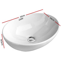 Thumbnail for Cefito Ceramic Oval Sink Bowl - White