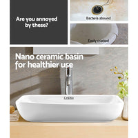 Thumbnail for Cefito Ceramic Rectangle Sink Bowl - White