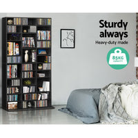 Thumbnail for Artiss Adjustable Book Storage Shelf Rack Unit - Black