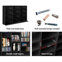 Thumbnail for Artiss Adjustable Book Storage Shelf Rack Unit - Black