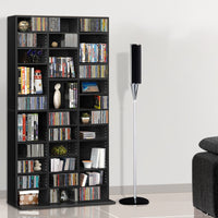 Thumbnail for Artiss Adjustable Book Storage Shelf Rack Unit - Black