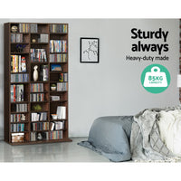 Thumbnail for Artiss Adjustable Book Storage Shelf Rack Unit - Expresso