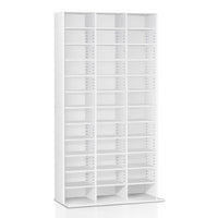 Thumbnail for Artiss Adjustable Book Storage Shelf Rack Unit - White