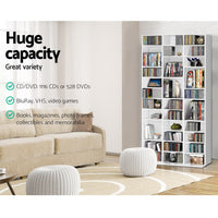 Thumbnail for Artiss Adjustable Book Storage Shelf Rack Unit - White