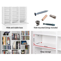 Thumbnail for Artiss Adjustable Book Storage Shelf Rack Unit - White